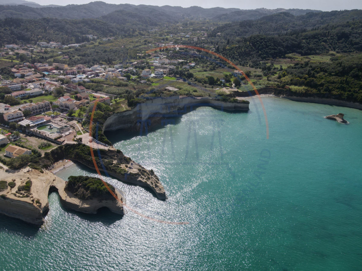 Canal d'amour met drone op Corfu